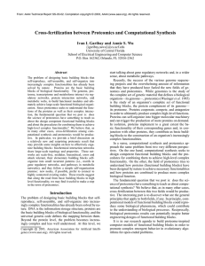 Cross-fertilization between Proteomics and Computational Synthesis
