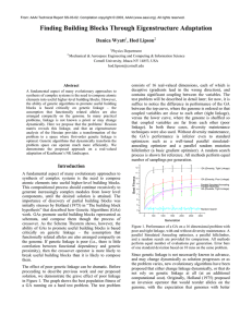 Finding Building Blocks Through Eigenstructure Adaptation Danica Wyatt , Hod Lipson