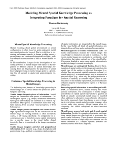 Modeling Mental Spatial Knowledge Processing as Integrating Paradigm for Spatial Reasoning