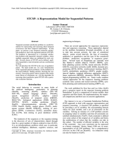 STCSP: A Representation Model for Sequential Patterns Aomar Osmani
