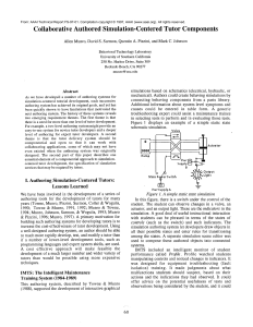 Collaborative  Authored Simulation-Centered  Tutor Components