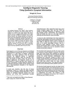 Intelligent  Diagnostic Tutoring Using  Qualitative  Symptom Information