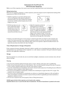 Instructions for Use Hi-Luck 775 N99 Particulate Respirator Fitting Instructions