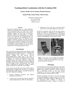 Teaching Robot Localization with the Evolution ER1