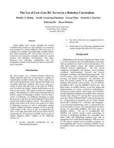 The Use of Low-Cost RC Servos in a Robotics Curriculum