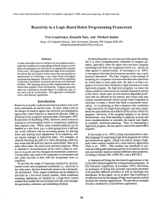 Reactivity  in  a  Logic-Based  Robot Programming...