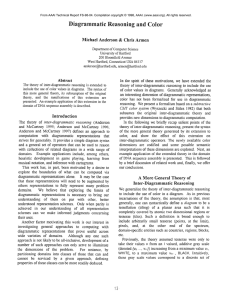 Diagrammatic Reasoning and Color Michael Anderson Chris Armen