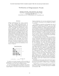 Verification  of Diagrammatic  Proofs