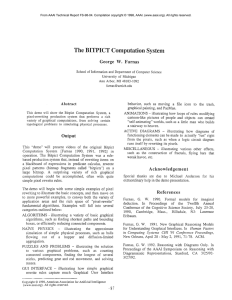The BITPICT Computation Systenl George  W.  Furnas 48103-1092