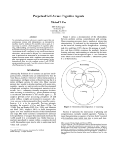 Perpetual Self-Aware Cognitive Agents Michael T. Cox