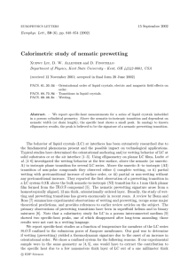 Calorimetric study of nematic prewetting