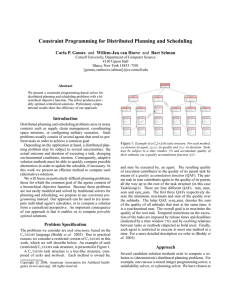 Constraint Programming for Distributed Planning and Scheduling Carla P. Gomes