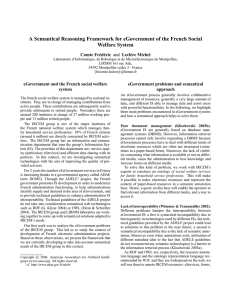 A Semantical Reasoning Framework for eGovernment of the French Social