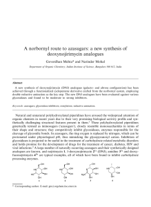 A norbornyl route to azasugars: a new synthesis of deoxynojirimycin analogues