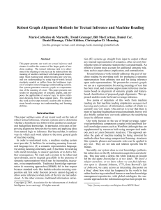 Robust Graph Alignment Methods for Textual Inference and Machine Reading