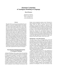 Quantum Computing of Analogical Modeling of Language Royal Skousen