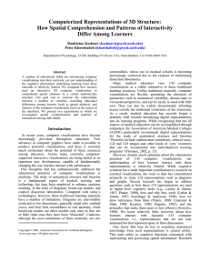 Computerized Representations of 3D Structure: Differ Among Learners