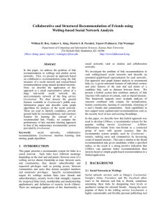 Collaborative and Structural Recommendation of Friends using Weblog-based Social Network Analysis  Abstract