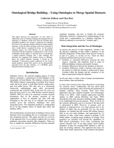 Ontological Bridge Building – Using Ontologies to Merge Spatial Datasets