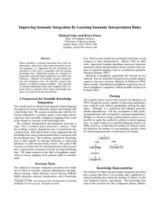 Improving Semantic Integration By Learning Semantic Interpretation Rules