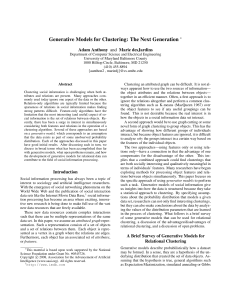 Generative Models for Clustering: The Next Generation