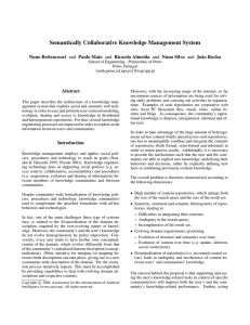 Semantically Collaborative Knowledge Management System Abstract