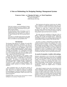 A Note on Methodology for Designing Ontology Management Systems