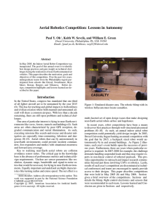 Aerial Robotics Competition: Lessons in Autonomy Paul Y. Oh
