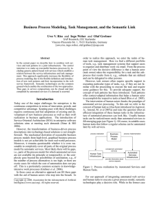 Business Process Modeling, Task Management, and the Semantic Link