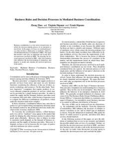 Business Rules and Decision Processes in Mediated Business Coordination