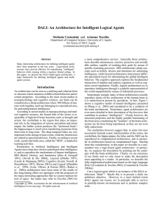 DALI: An Architecture for Intelligent Logical Agents Stefania Costantini