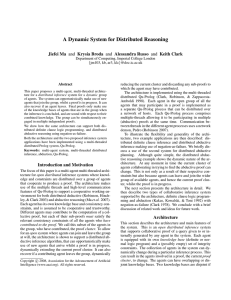 A Dynamic System for Distributed Reasoning