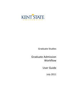 Graduate Admission Workflow User Guide