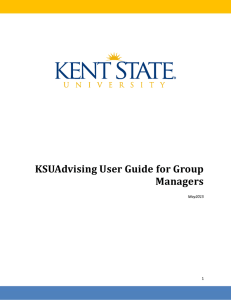 KSUAdvising User Guide for Group Managers  1
