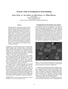 Towards A Role of Visualization in Social Modeling