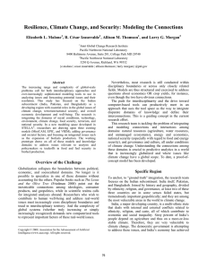 Resilience, Climate Change, and Security: Modeling the Connections Elizabeth L. Malone