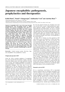 Japanese encephalitis: pathogenesis, prophylactics and therapeutics  Kallol Dutta