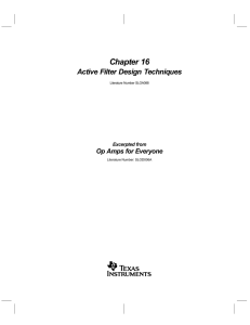 Chapter 16 Active Filter Design Techniques Op Amps for Everyone Excerpted from