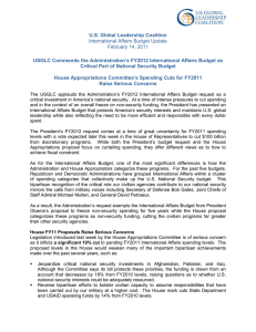 U.S. Global Leadership Coalition International Affairs Budget Update