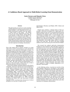 A Conﬁdence-Based Approach to Multi-Robot Learning from Demonstration