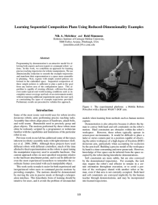 Learning Sequential Composition Plans Using Reduced-Dimensionality Examples