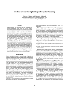 Practical Issues of Description Logics for Spatial Reasoning