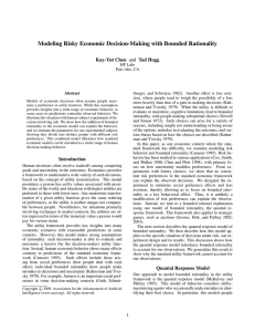 Modeling Risky Economic Decision-Making with Bounded Rationality