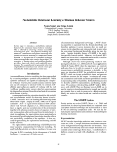 Probabilistic Relational Learning of Human Behavior Models