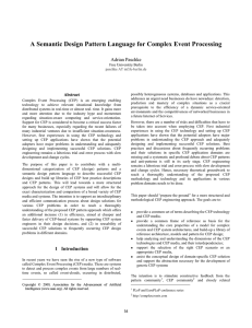 A Semantic Design Pattern Language for Complex Event Processing Adrian Paschke