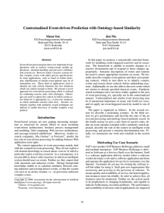 Contextualised Event-driven Prediction with Ontology-based Similarity Sinan Sen Jun Ma
