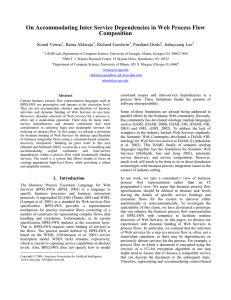 On Accommodating Inter Service Dependencies in Web Process Flow Composition  Kunal Verma