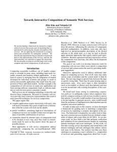 Towards Interactive Composition of Semantic Web Services