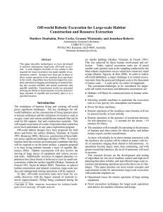 Off-world Robotic Excavation for Large-scale Habitat Construction and Resource Extraction