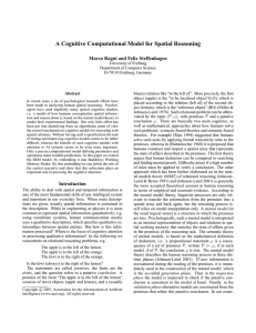 A Cognitive Computational Model for Spatial Reasoning